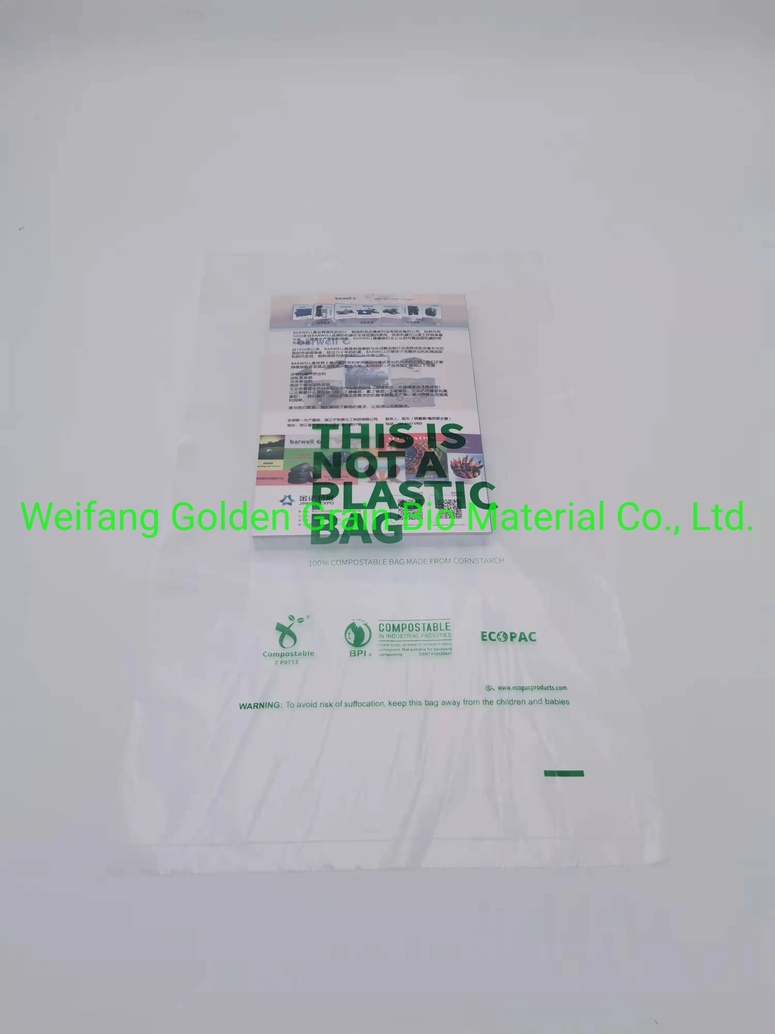 As5810 As4736 Cornstarch PLA Pbat Made Clear Food Grade Bioplastic Compostable Biodegradable Fruit& Vegetable Bag Roll for Supermarket