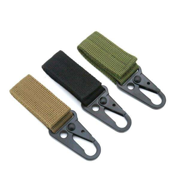 Tactical Hanging Buckle Molle Nylon Webbing Belt Triangle Buckle Outdoor Climbing Camping Tool Accessory Carabiner Keychain