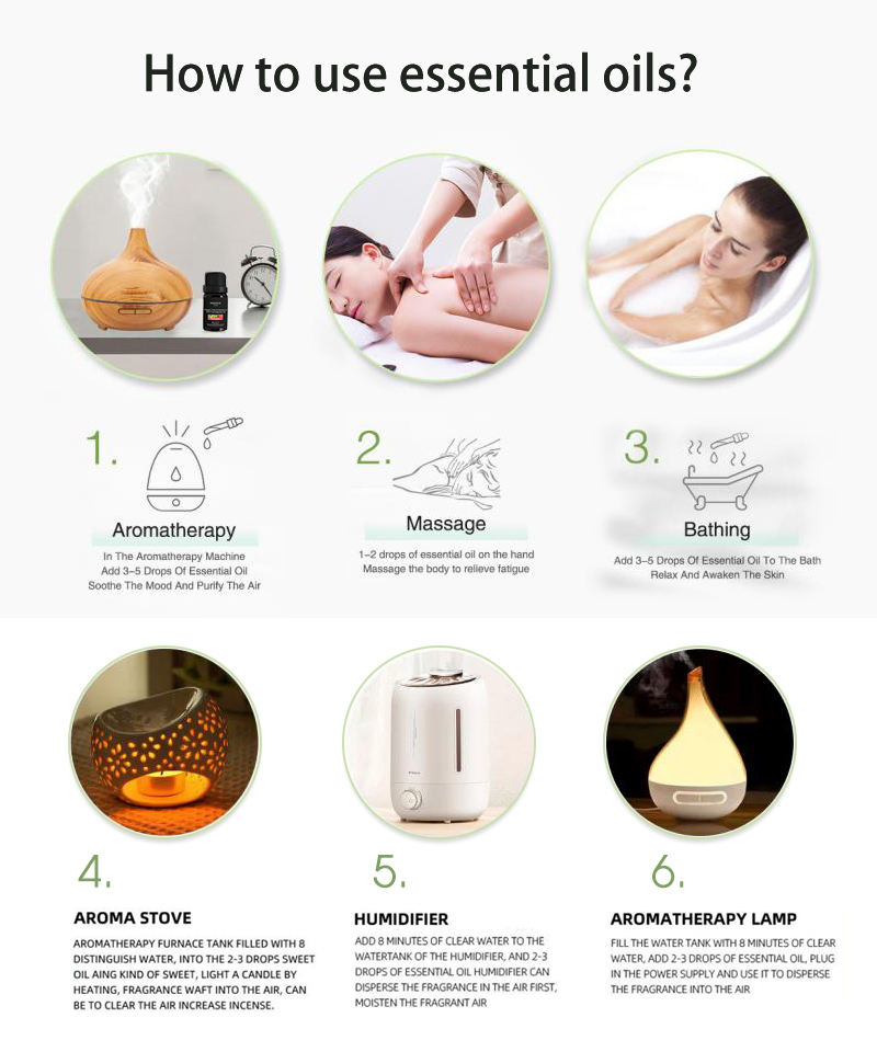 Hotel Scent Essential Oil Set Private Label Lavender Rose Lemon Essential Oil