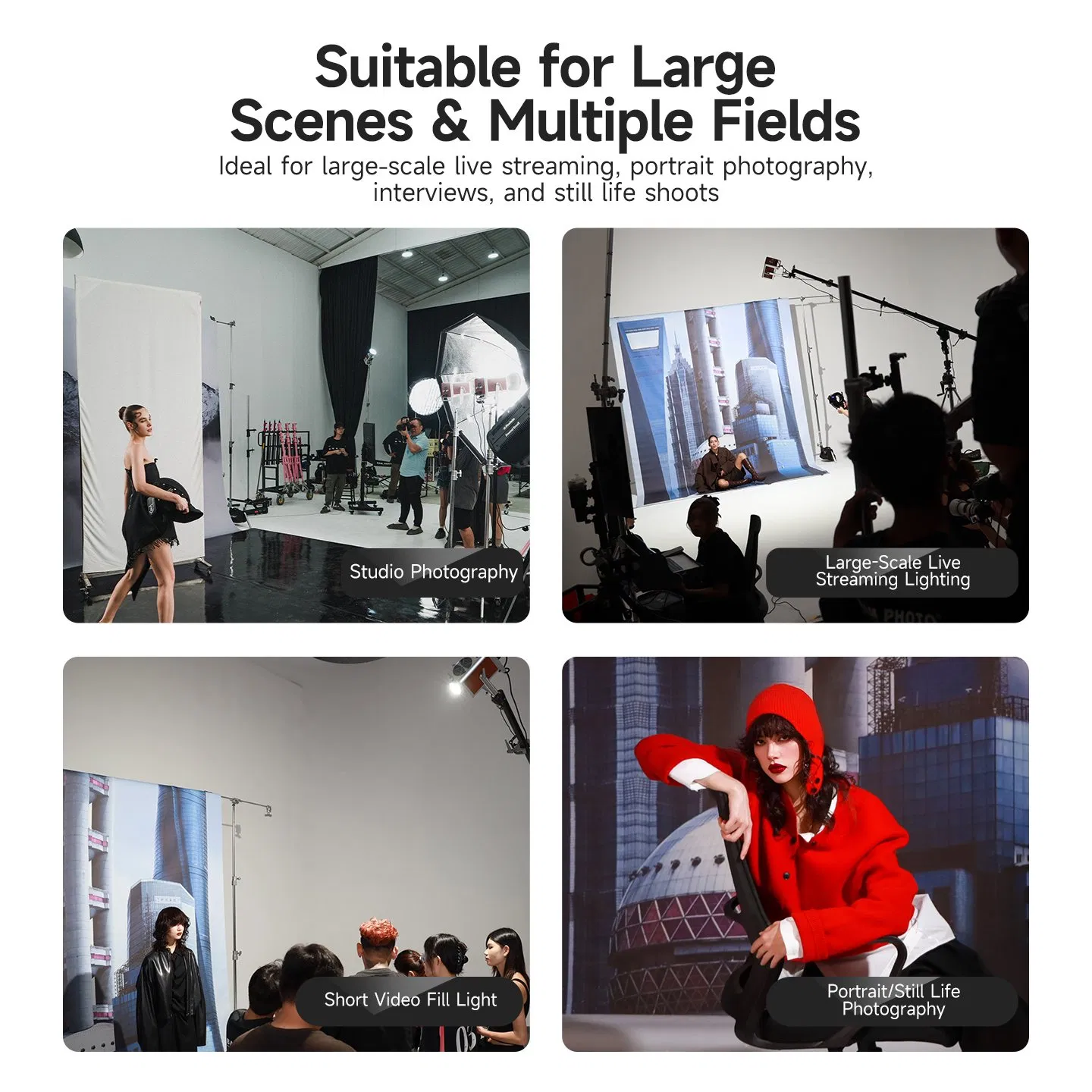 620W Professional Video Lighting Fixture Miaotu Retro Series CRI≥95 Dimmable 2700-6500K APP Remote Control with OEM Support