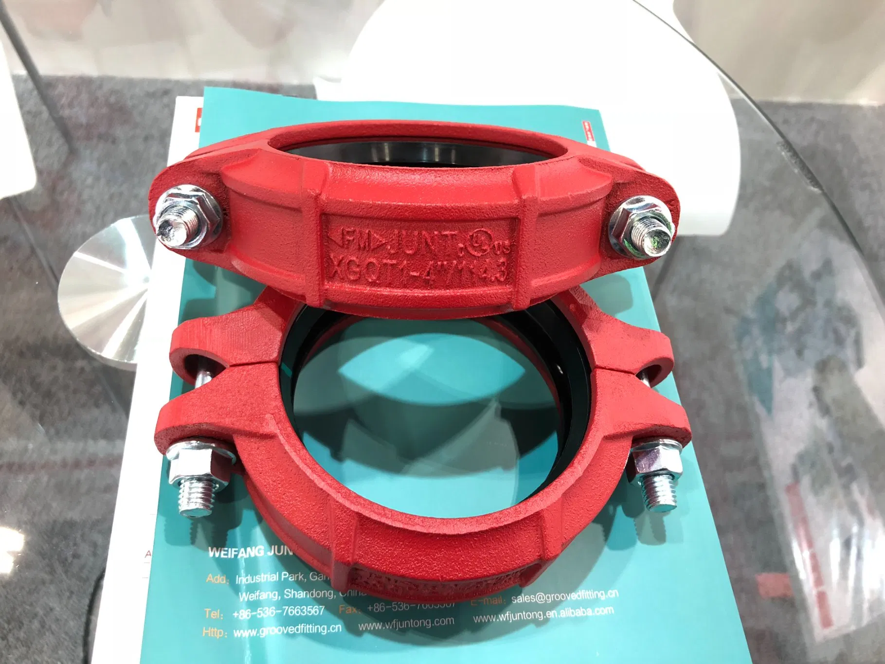 FM UL Approved Ductile Iron Grooved Rigid Coupling