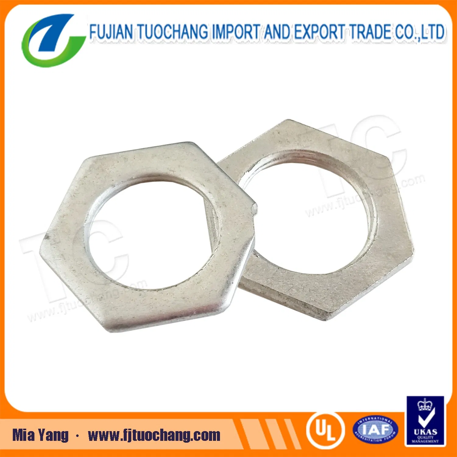 Galvanized Steel Hexagon Locknut / Hexagon Lock Nuts