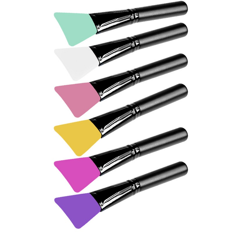 Wood Handle Silicone Face Mash Lady Brush