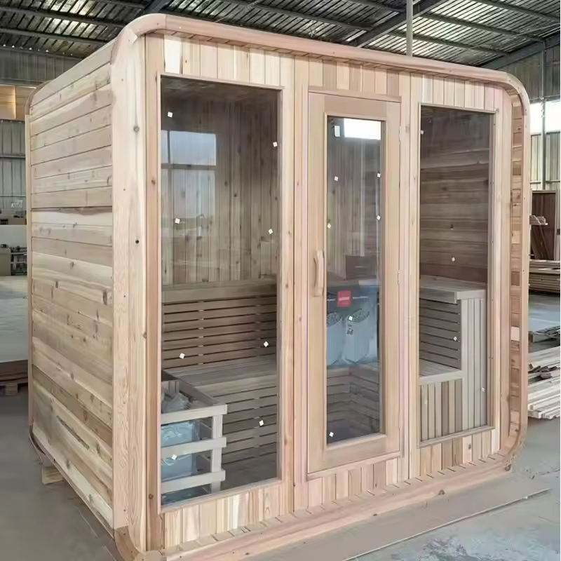 Modern Design Wooden Outdoor Sauna Red Cedar Traditional Steam Sauna Room