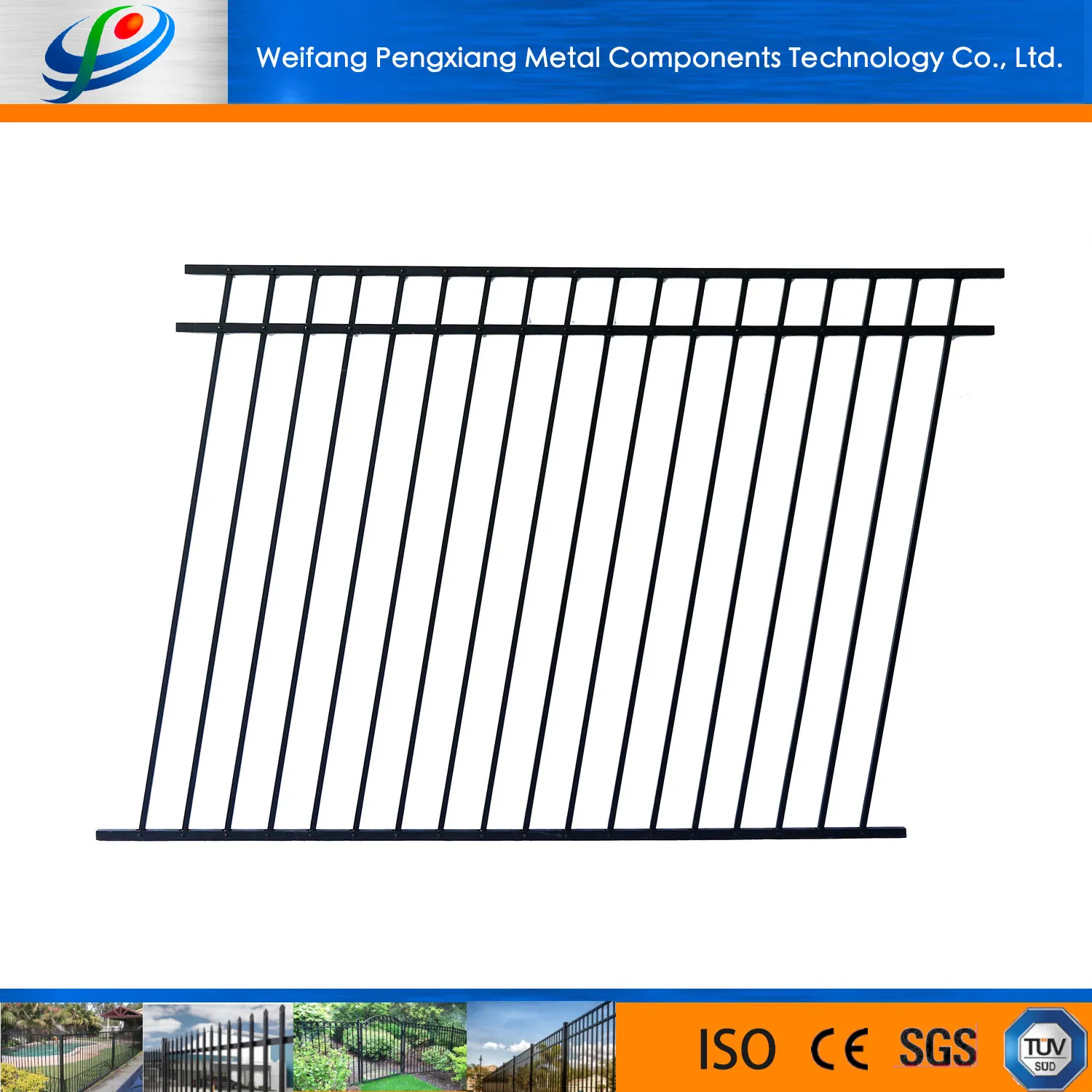 Flat Top Stair /Staircase Aluminum Swimming Pool/Balcony Fence/Fencing FRP Handrail for Home/ Garden