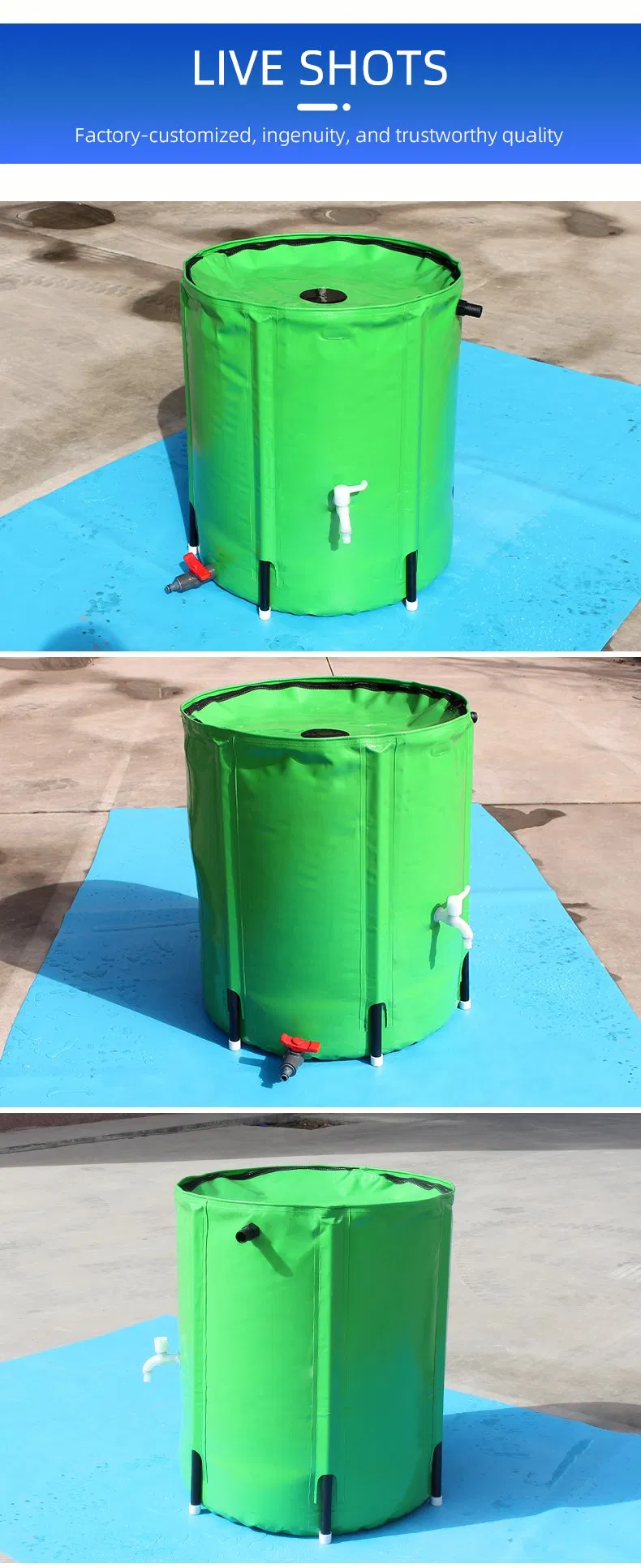 Affordable Portable Rainwater Barrel for Wholesale Distribution to Garden Centers.