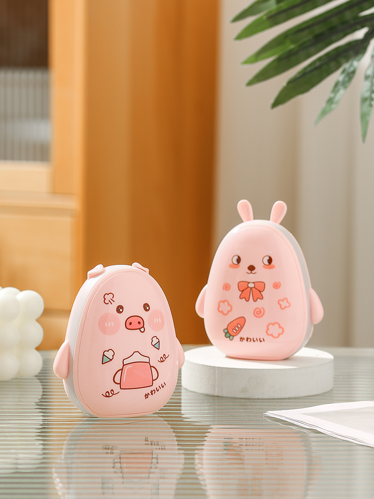 Cartoon Pig Beauty Mirror Hand Warmers a Lovely Portable Heater That Can Be Used Both Indoors and Outdoors