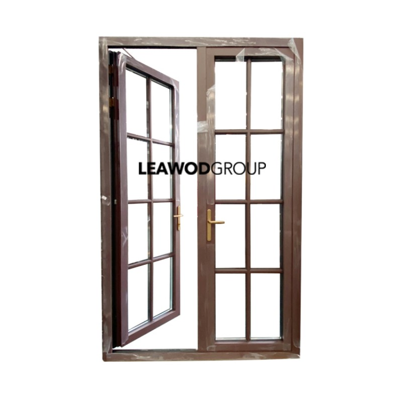 20+Years Production Wooden Timber Clad Aluminum Door Double Glass Door