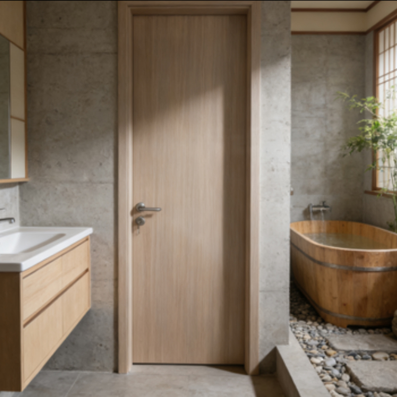 High Quality Metal Frame Fire Resistant School Building Interior Solid Wooden Door with Lock System