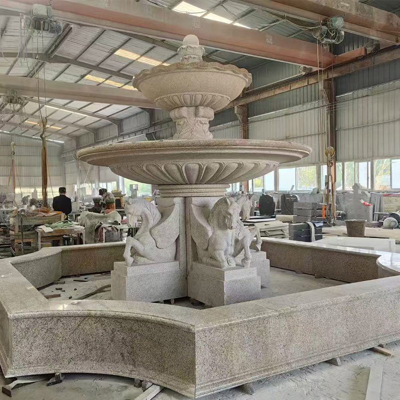 Large Outdoor Granite Fountain Garden Landscape Water Feature Sculpture Factory Direct Supply