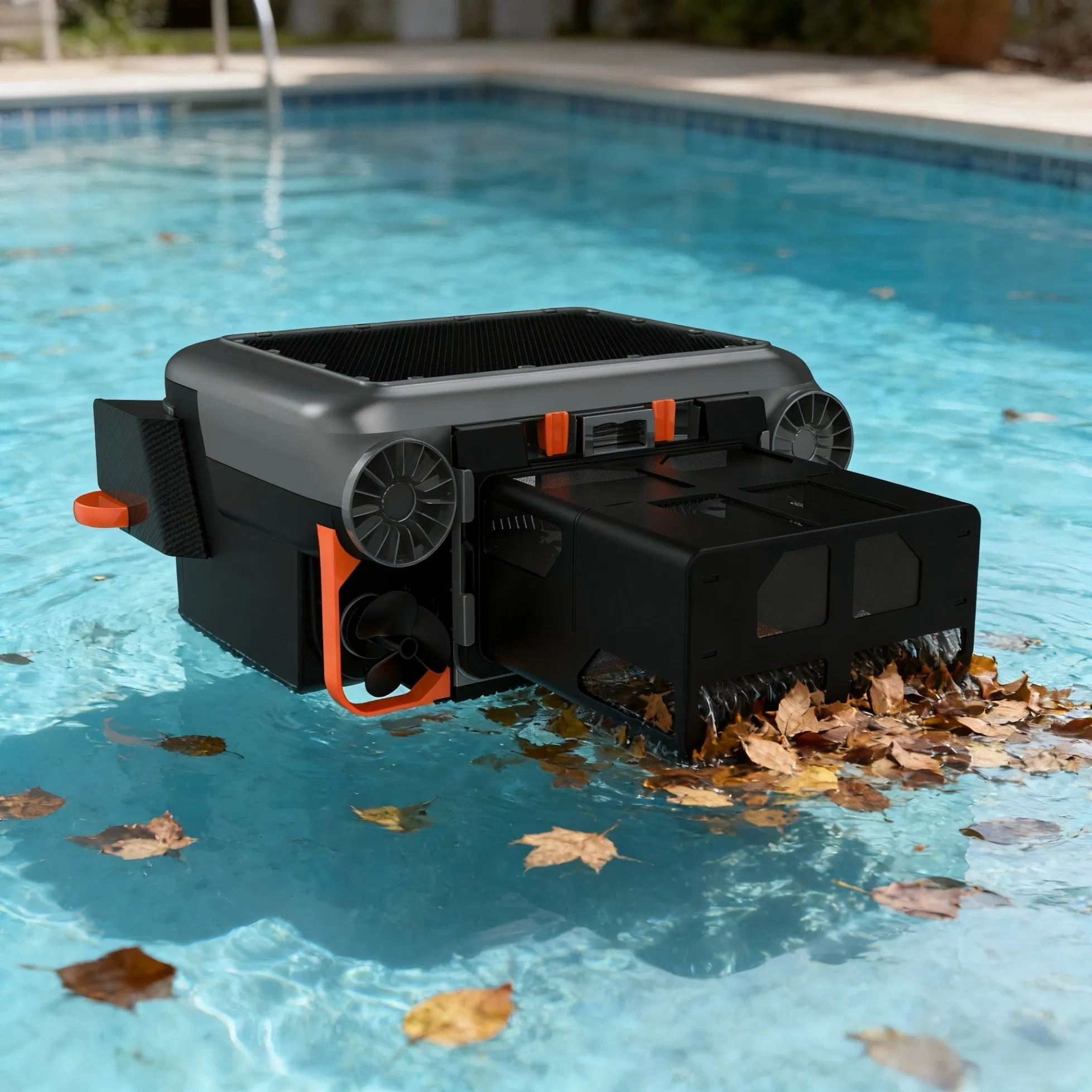 Large Capacity Solar Pool Skimmer Robot Automatic Floating Debris Collector Cleaner