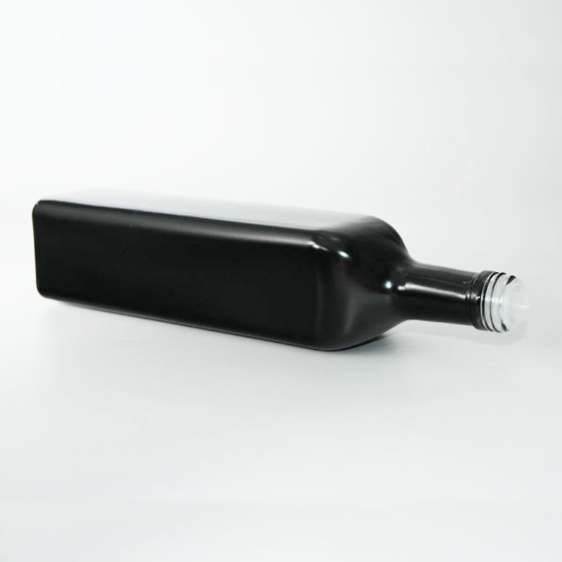 Black Glass Olive Oil Bottle 250ml 500ml 750ml 1000ml Olive Oil Glass Bottle with Lid