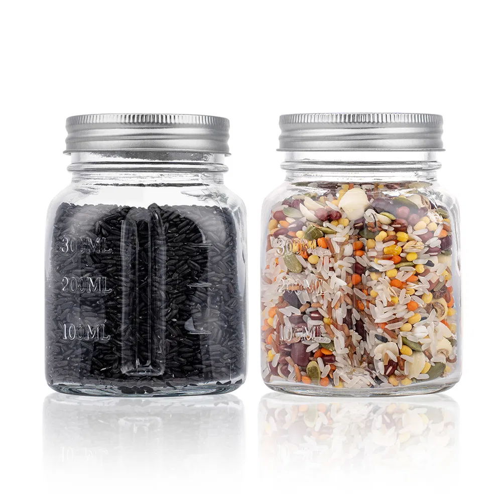 Стеклянные банки для сыпучих продуктов с герметичной крышкой, 350мл