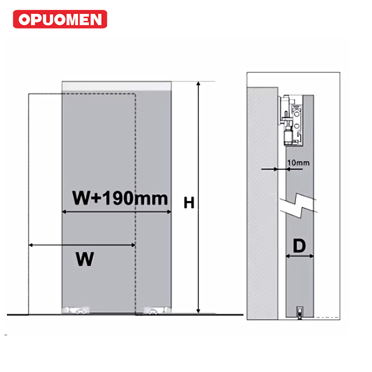 New Ghost Design Aluminum Wood Main Entrance Sliding Door for Apartment Villa