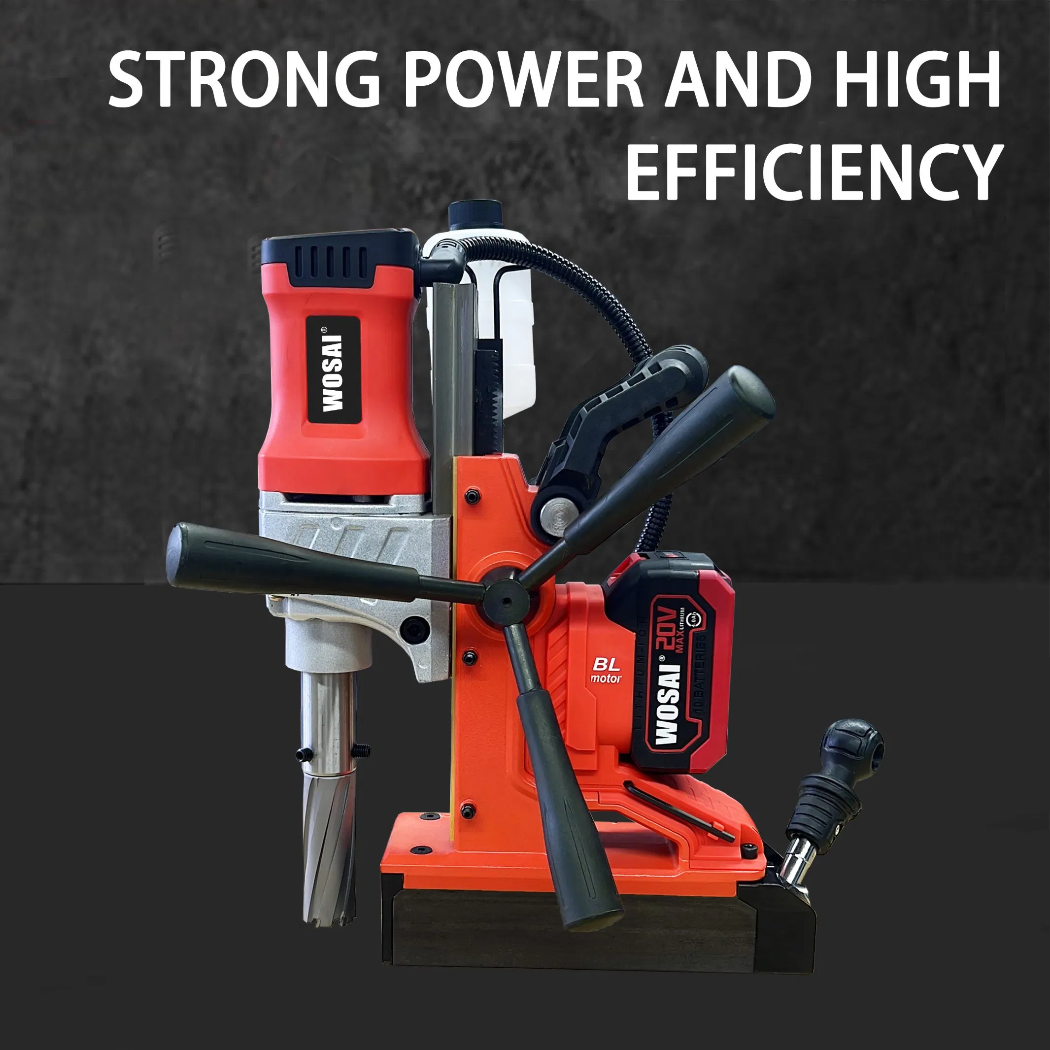 Wosai Portable Core Drill Machine Base 35mm Cordless Magnetic Core Drill 1100W