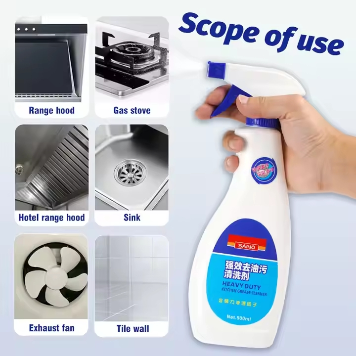 Sanvo Kitchen Cleaner Heavy-Duty Oven Sink Stainless Steel Cleaner Grease and Oil Stain Foam Cleaner