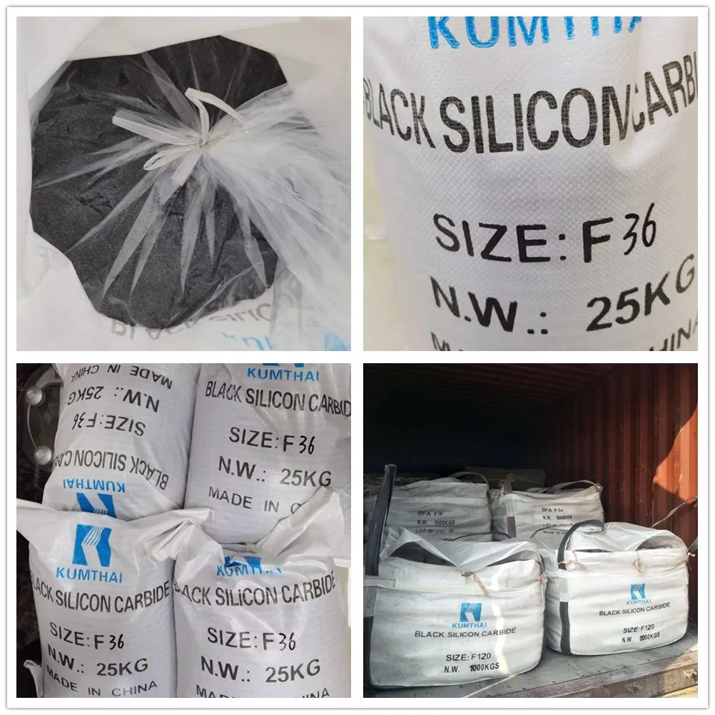 Black Silicon Carbide Sic Powder F4-F1200 P12-P2500 for Different Applications