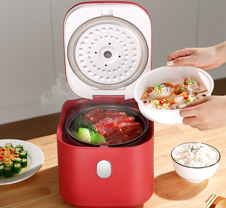 Smart 2.5L Rice Cooker with Touch-Screen, Nonstick Inner Pot