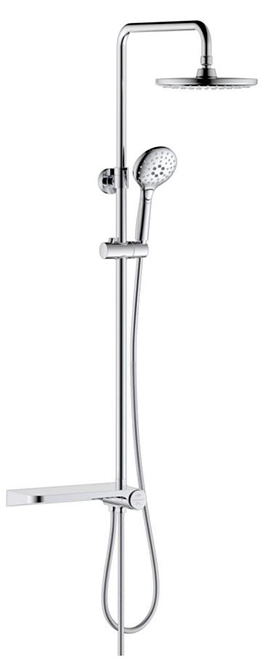 Bathroom Accessories Ceramic Shower Set Shower Faucet Shower System Shower Bar Bar Shower with Diverte, Rain Shower, Hand Shower