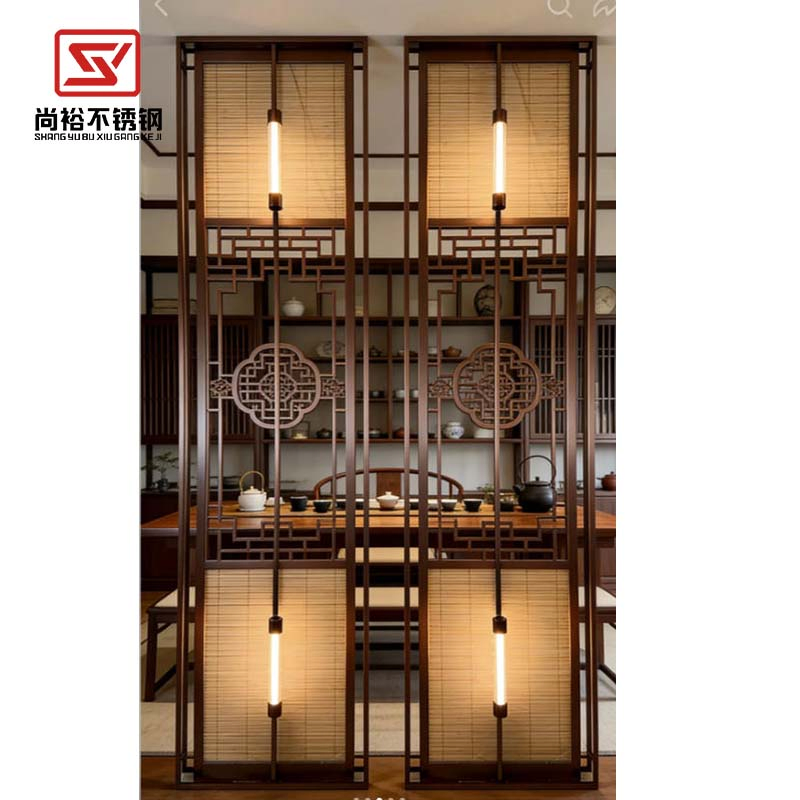 Elegant Stainless Steel Partition for New Chinese Restaurant Booths