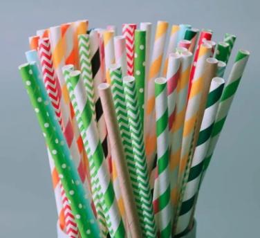 Party Favors Wholesale Cocktail Eco Friendly Striped Recycled Drinking Wax Paper Straws