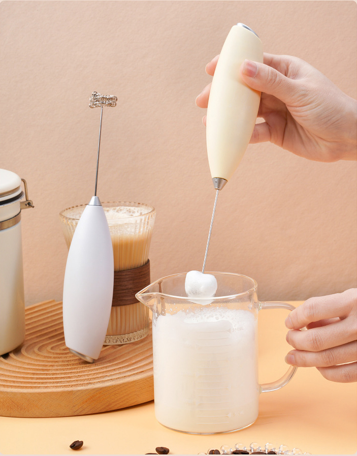 Powerful Electric Milk Frother Battery Tea Coffee Tool Stainless Steel Battery Operation Automatic Electric Milk Frother Bakeware