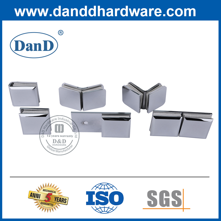 180 Degree Glass Door Accessory Glass Clamp Clip for Shower Room