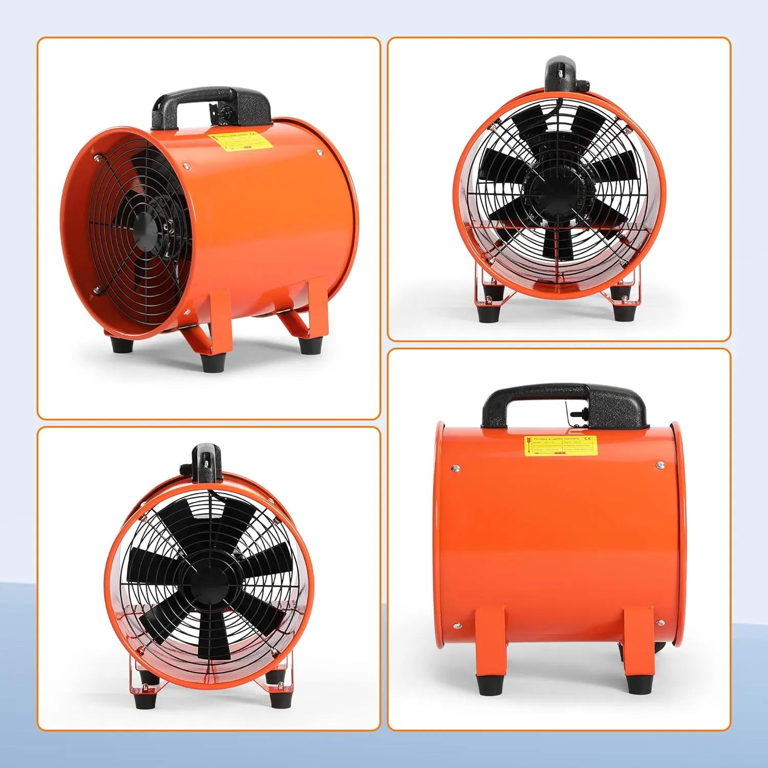 High Velocity Ventilator Utility Blower Fan 8 Inch - 20 Inch Portable Ventilation Fan Fume Extractor for Exhausting