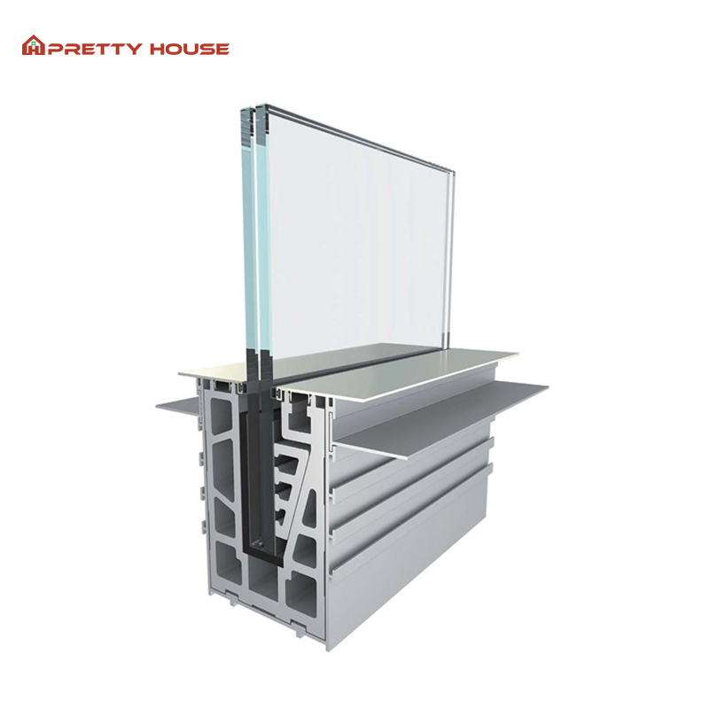 Custom Size Handrail Glass Balcony Railing System Aluminum U Channel