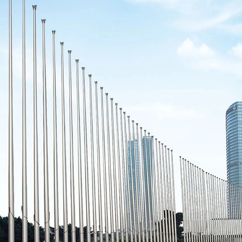 Hotel Hall Decoration Flagpole Indoor Telescopic Flagpole Retractable Flag Pole