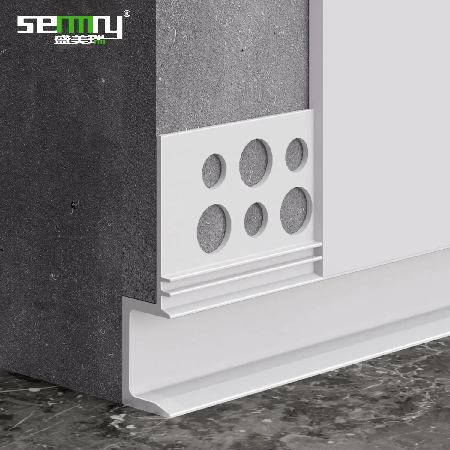 Skirting Board Embedded Wall Panel and Concealed Skirting Board