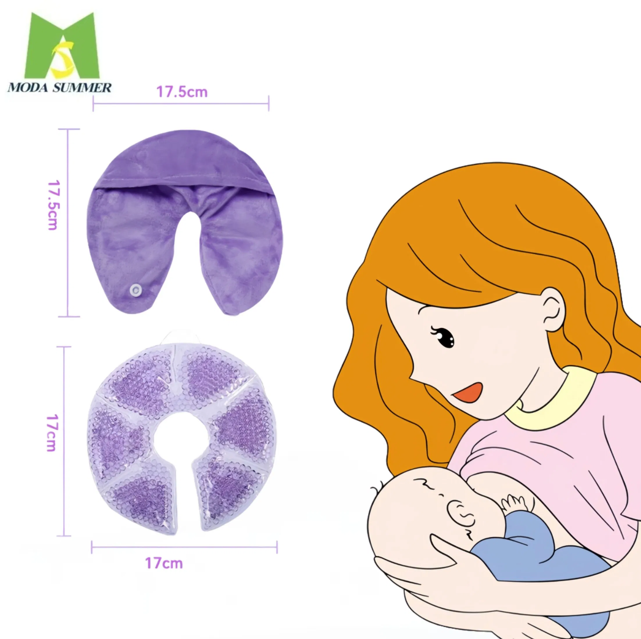 China Factory Breastfeeding Cold & Cooling Gel Pads Nipple Pads for Mums Hot/Cold Therapy Relieve Pain & Swelling Suitable for Nursing Moms
