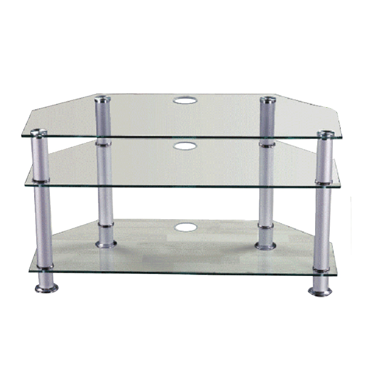 Glass TV Stand for 32 to 50 Inch with Wheels