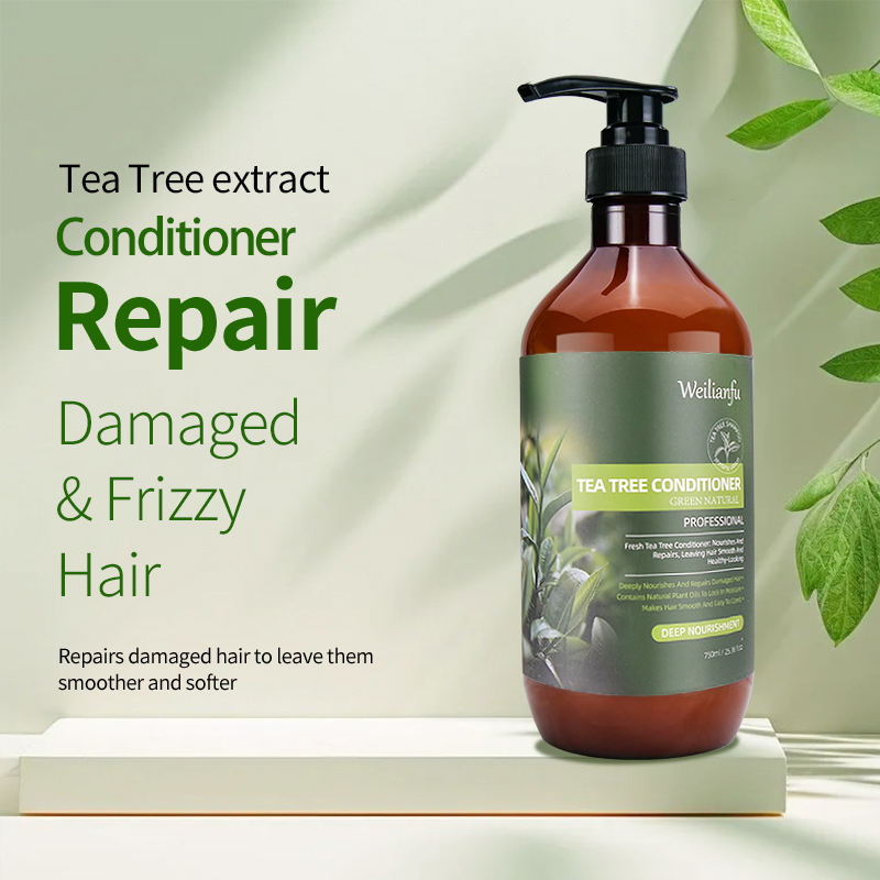 Natural Organic Tea Tree Oil Hair Shampoo and Conditioner Hair Oil Control Silky Smooth Refreshing Formula for Healthy Hair Care