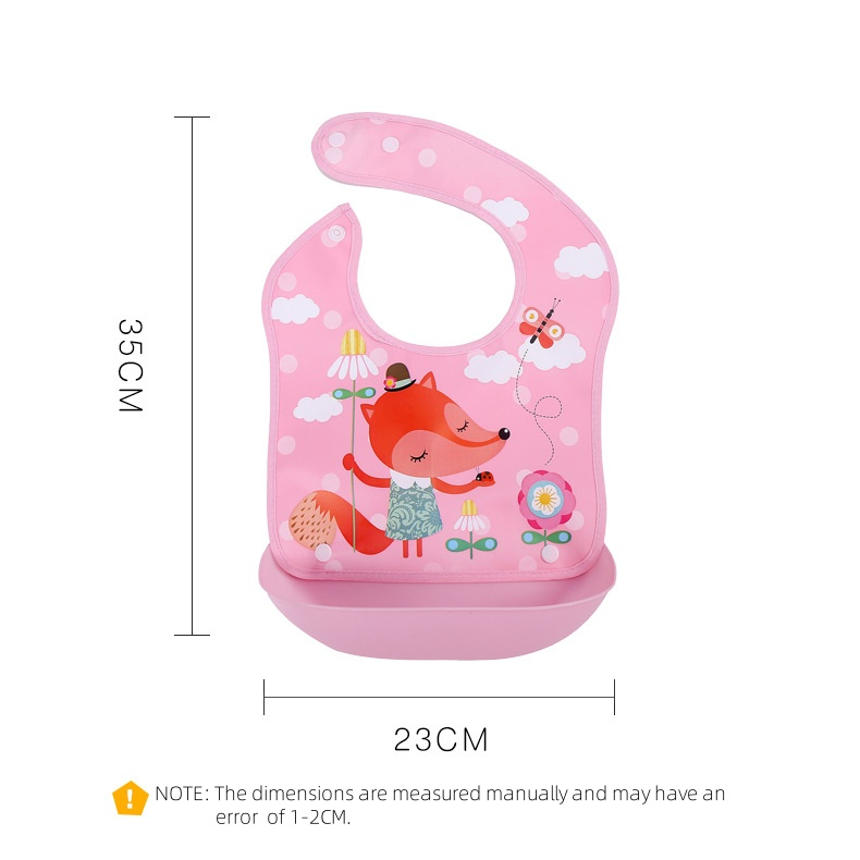 Wholesale Waterproof PEVA Baby Drool Bibs - Various Cartoon Pattern Styles and Large Caliber