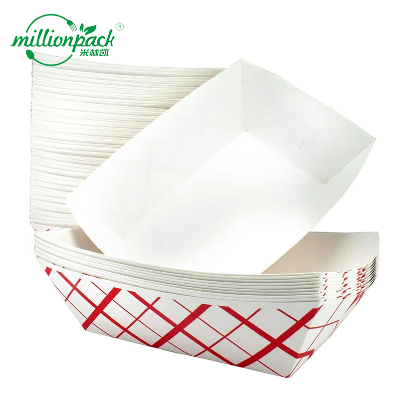 Disposable Brown Paper Tray for Festival & Outdoor Use Safe Sturdy Eco Friendly