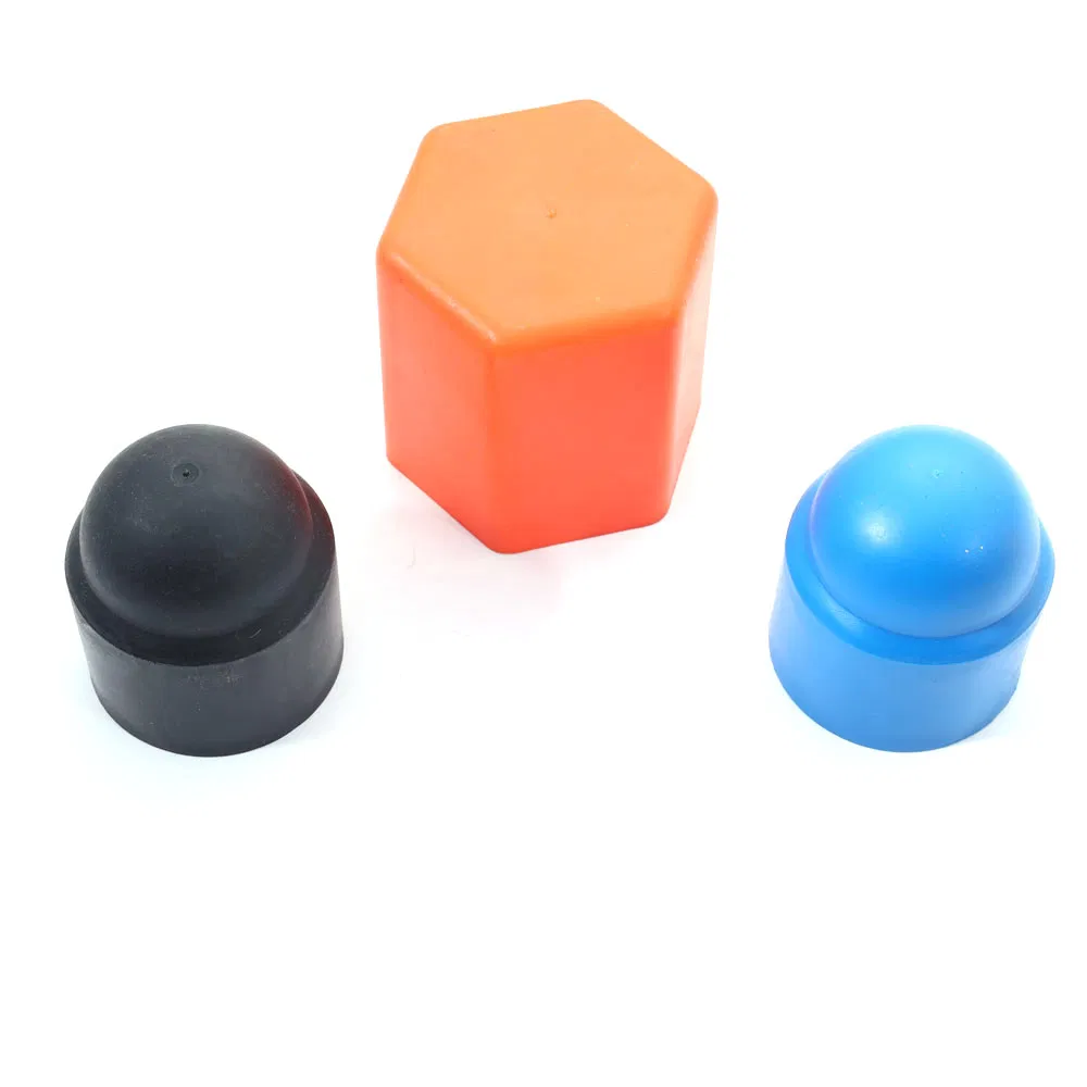 Wxsny PVC Custom Round Soft End Caps Plastic Thick Wide Flange Plug Caps End Cap Soft Nut PVC End Cap