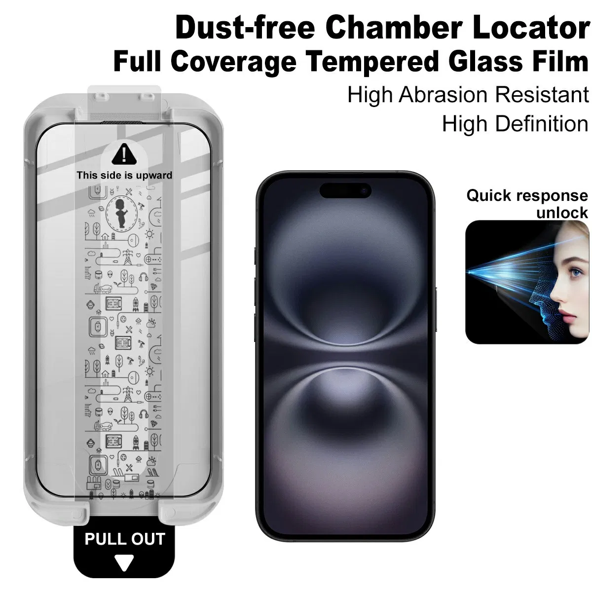 Imak Tempered Glass Full Screen Protector Full Glue Film with Dust-Free Installation Tool for iPhone 17 PRO Max