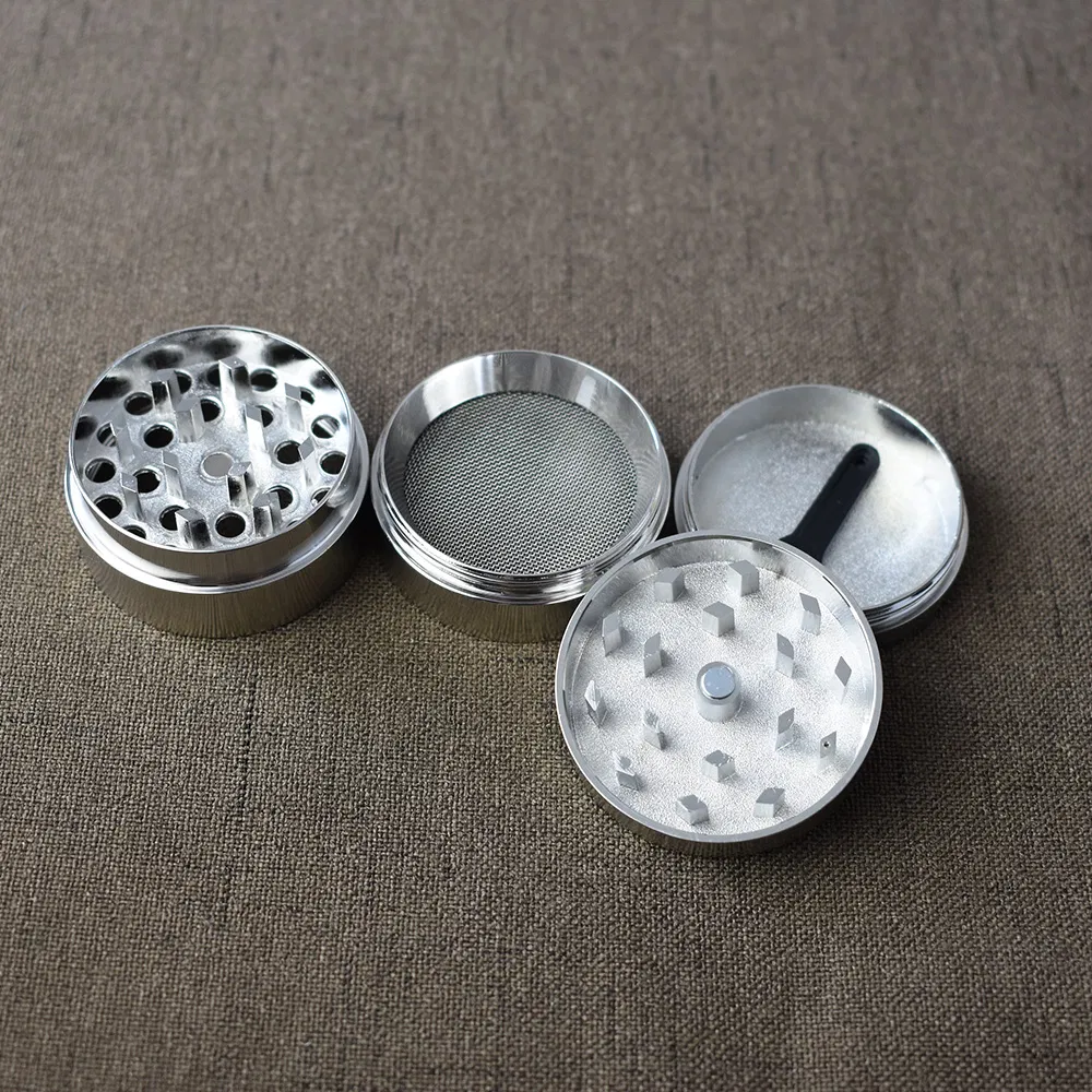High Quality Metal Cool Spice New Design 4 Piece Aluminum Tobacco Crusher Herb Grinder Smoking Accessory