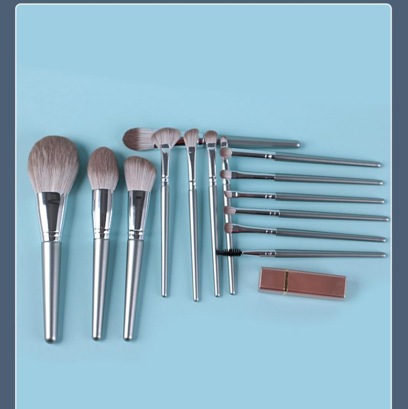 Wood Handle Eyeshadow Makeup Brushes Set 14PCS Custom Private Label Make up Brushes