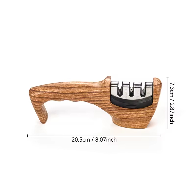 New Kitchen Small Tool Portable Wood Grain Sharpener in Stock Wholesale Household Tungsten Steel Sharpener Sharpening Stone