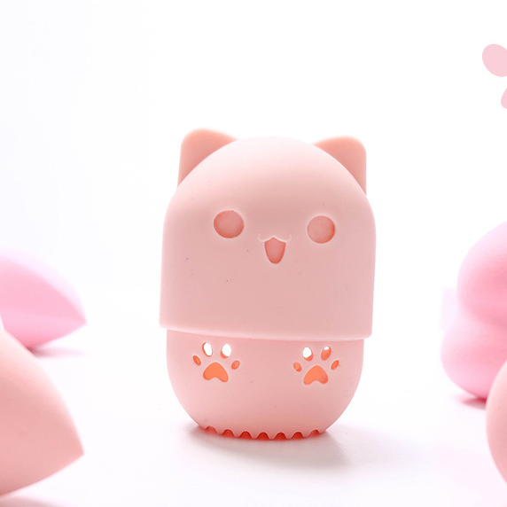 Cute Cat Cosmetic Sponge Blender Silicone Holders