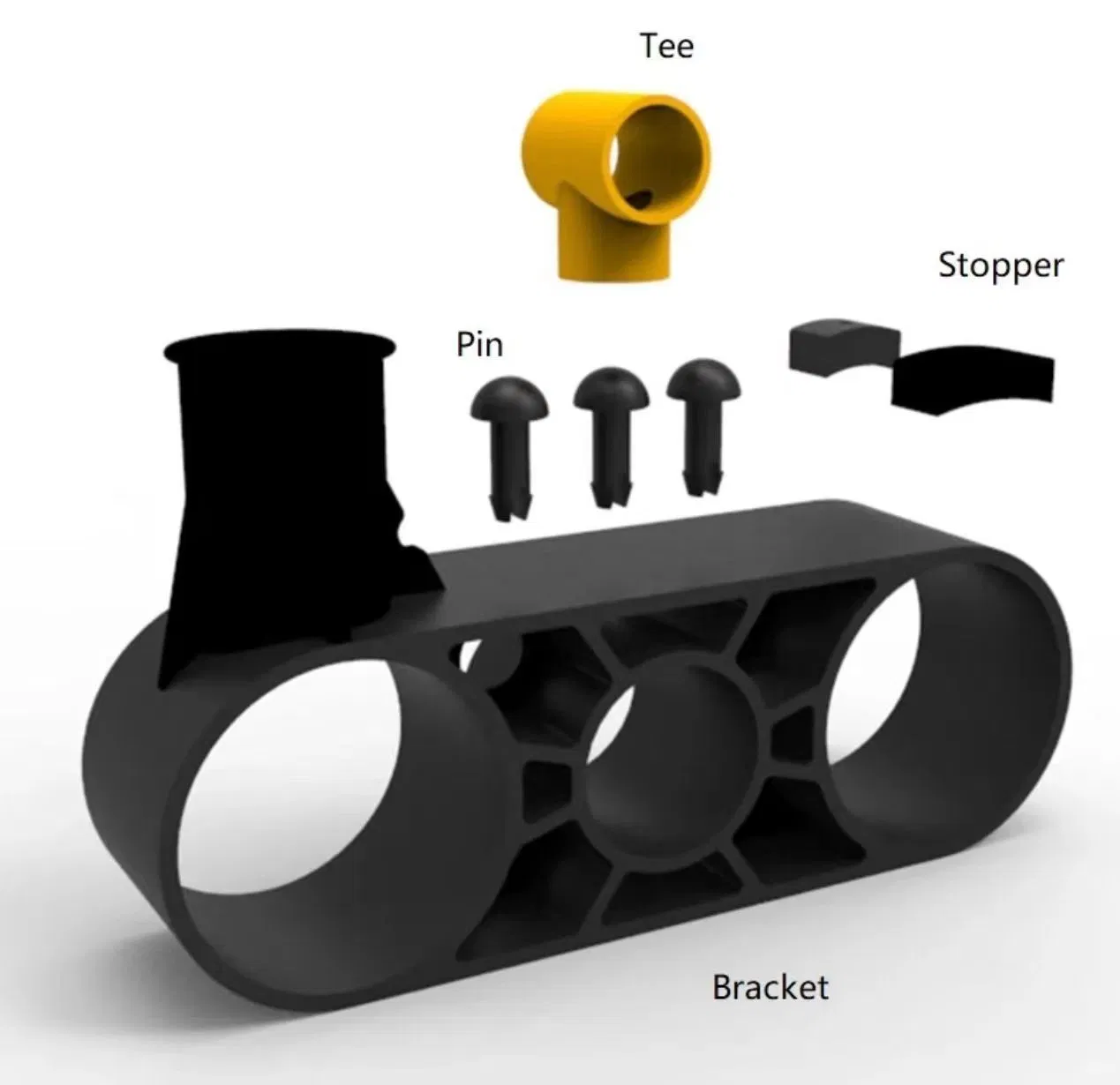 PE Injection Molded Rotational Cage Bracket for Round Pipes Delivery 2-4 Weeks