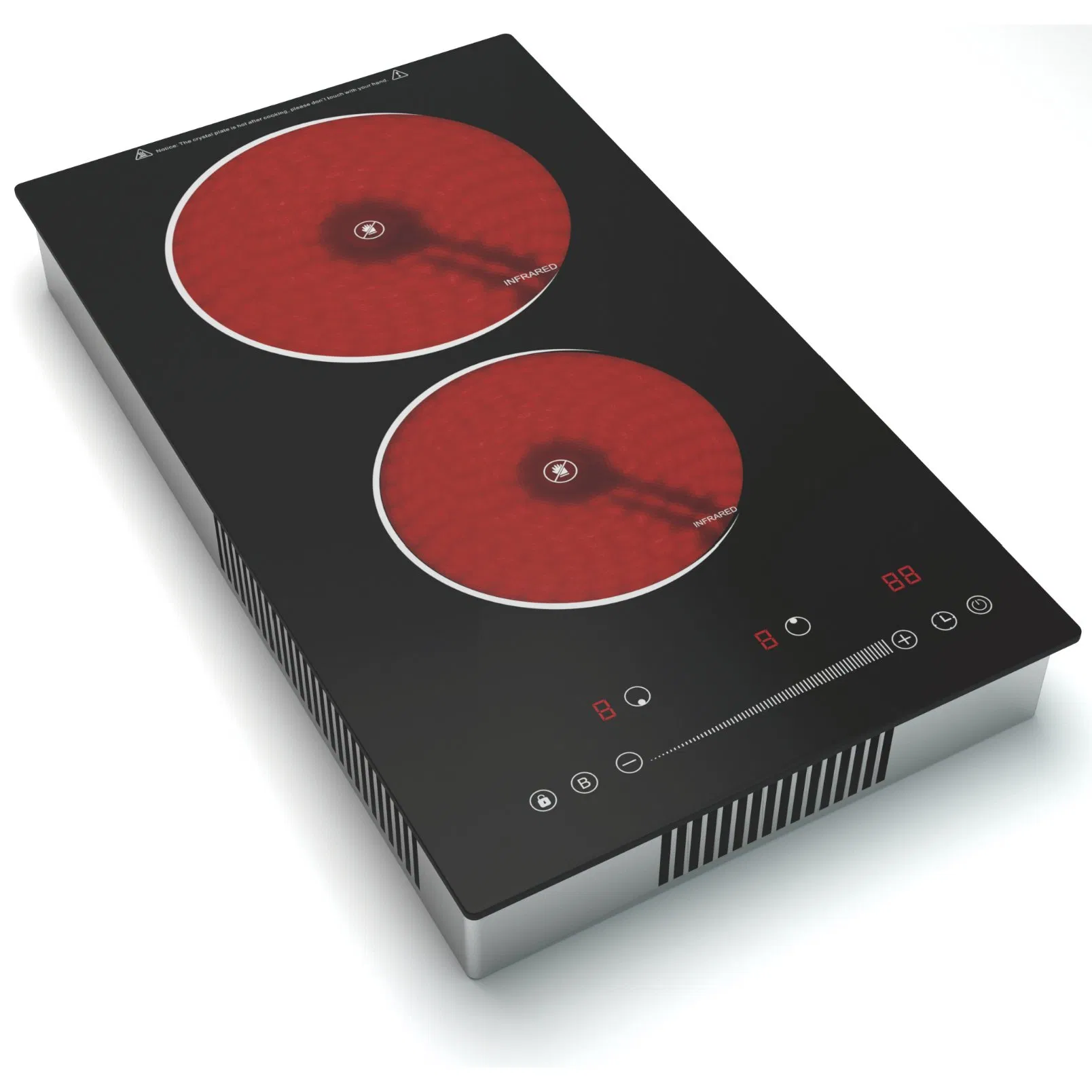 Kc Approval Touch Screen Metal Housing Double Burner Personal Induction Cooker 3kw