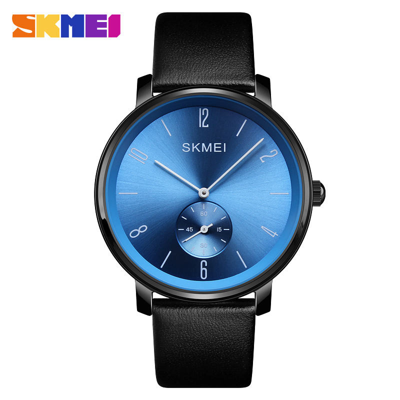 Men Leather Band Watch Skmei Wholesale Fashion Wristwatch Quartz Relogio Masculino Watches