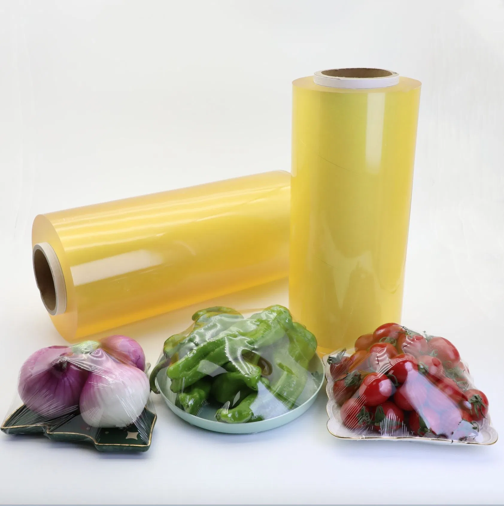 Manufacture Hot Sell PVC Stretch Food Grade Plastic Jumbo Roll Cling Film Food Stretch Wrap for Supermarket