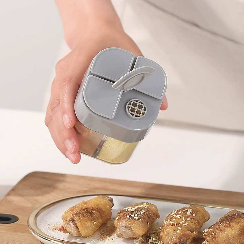 Four-in-One Sealed Moisture-Proof Seasoning Bottle Plastic Flip Seasoning Can