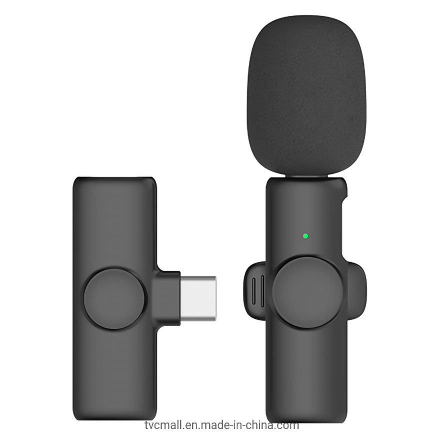 K2 Type-C Wireless Lapel Mic Plug and Play Noise Reduction Lavalier Microphone for Live Interview Mobile Phone Recording