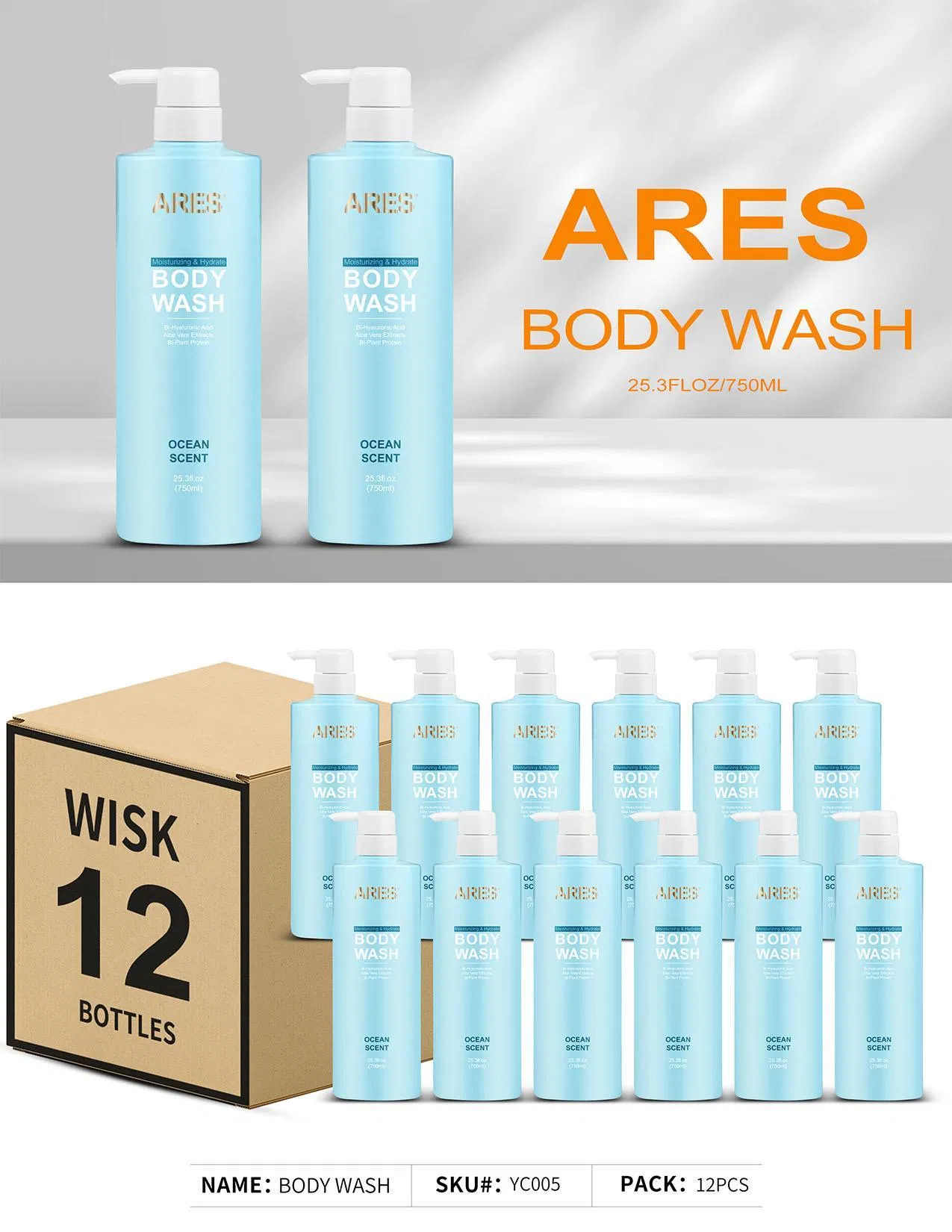 OEM/ ODM Moisturising Bath Body Wash Private Label Customize Scented Body Shower Gel