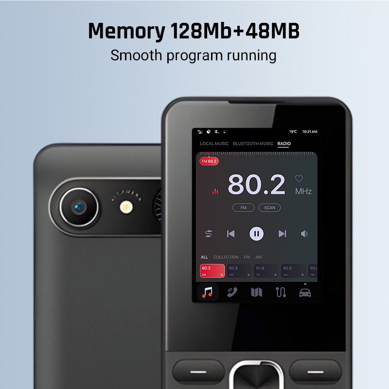 Кнопочный телефон 4G для пожилых, 2.4 дюйма, фонарик